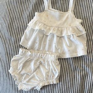 GAP Cream Ruffle Diaper Cover Set